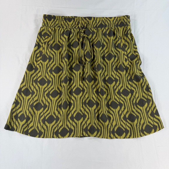 Banana Republic Dresses & Skirts - Banana Republic Heritage Mini Skirt Small Olive Green Grey Geometric Ikat Print